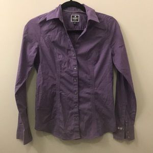 ❤️3/$25❤️ Express Purple Button Down Shirt